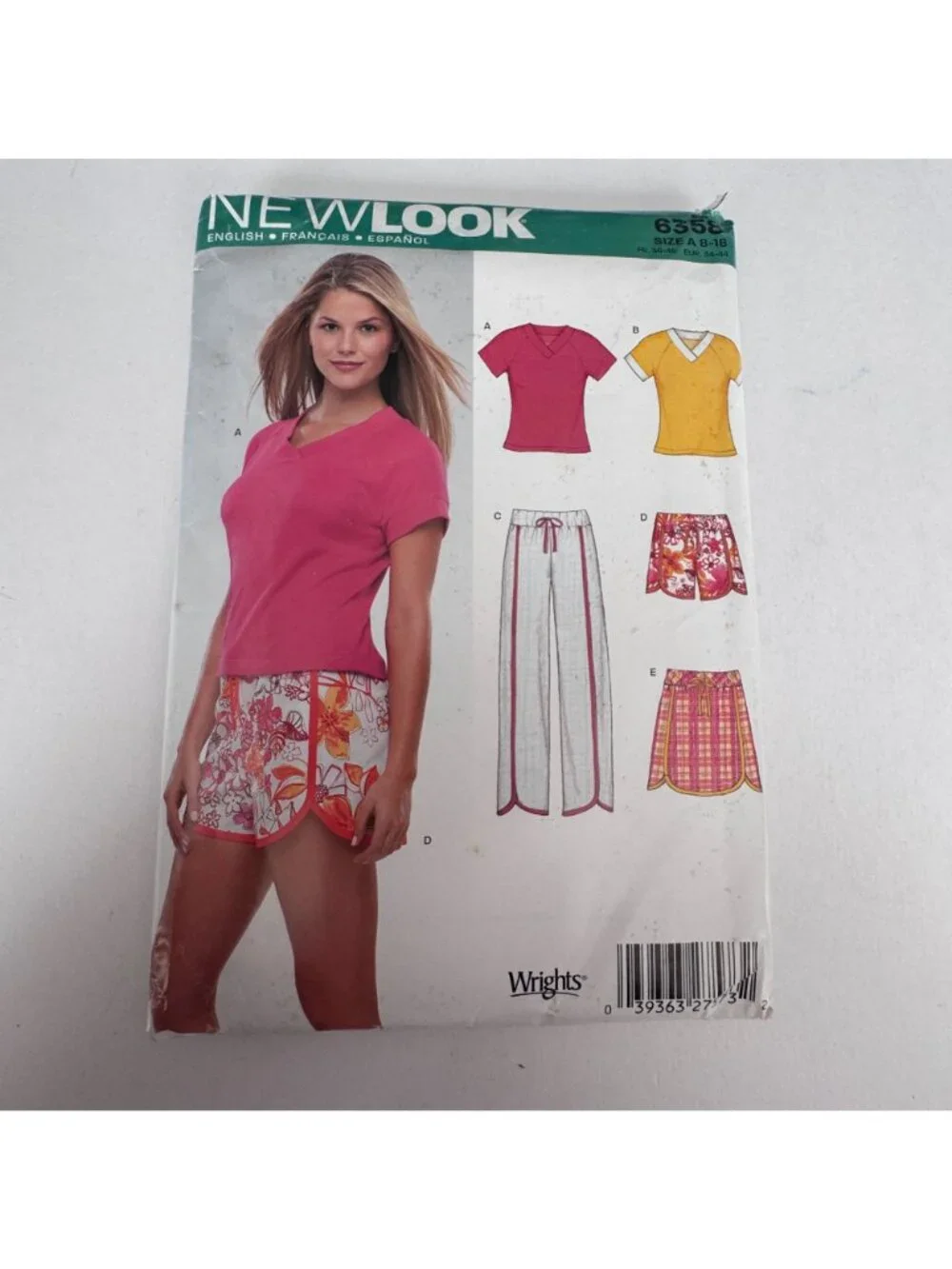 Simplicity Sewing Pattern 6358 Lounge Set Loungewear Tops Shorts Pants 8-18 UC